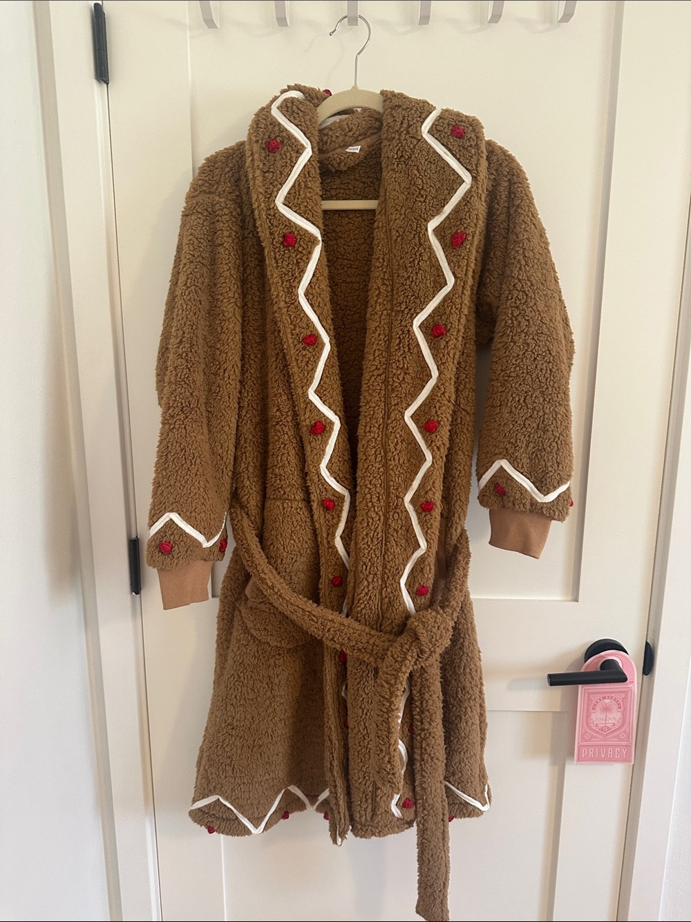 BWOT Pottery barn gingerbread robe small medium Christmas